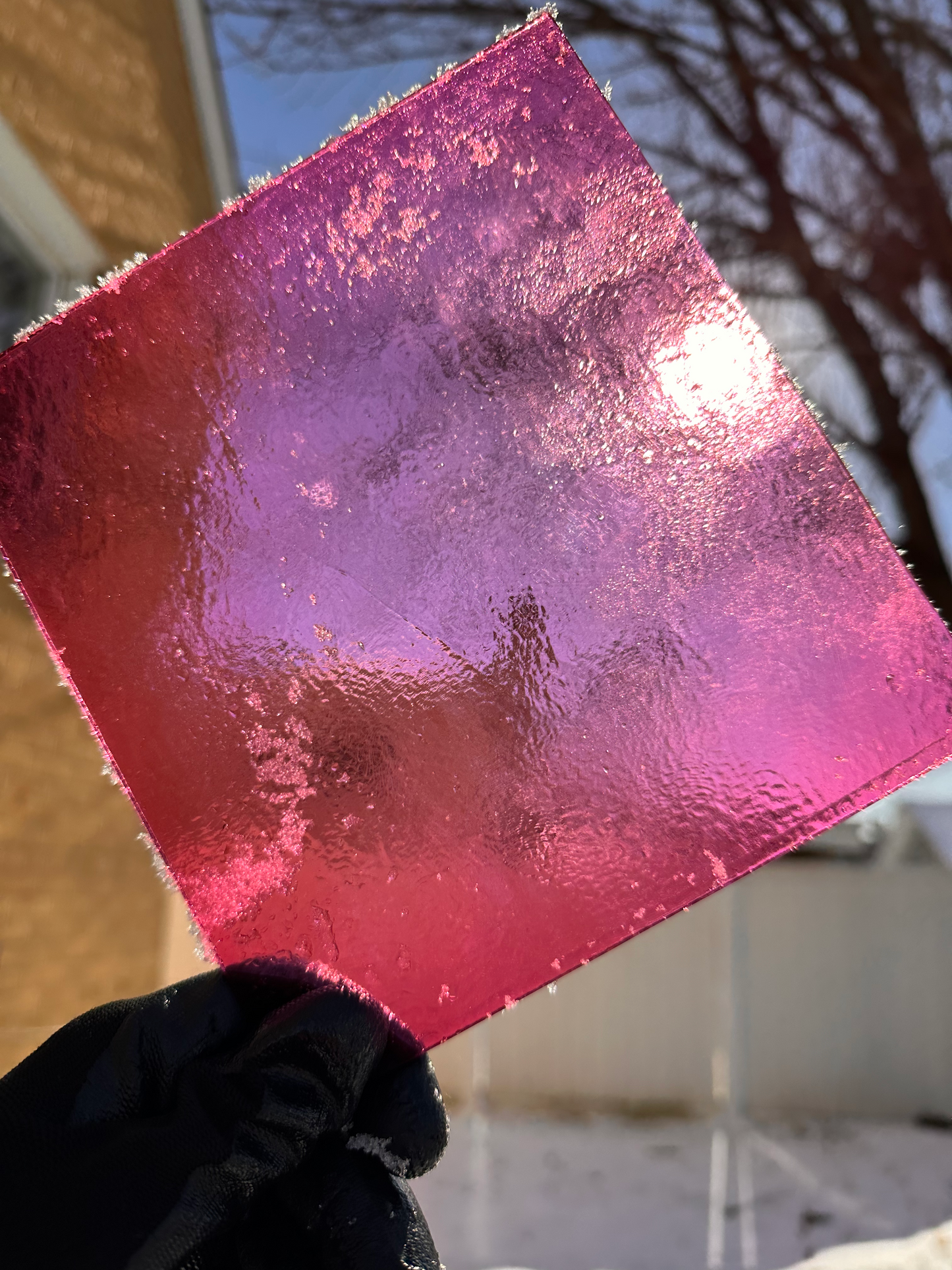 Bullseye Glass - 1215 - Light Pink (No Iridescent) Striker 90coe