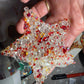 Solid Star Frosted Fused Glass Ornament