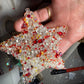 Solid Star Frosted Fused Glass Ornament