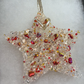 Solid Star Frosted Fused Glass Ornament