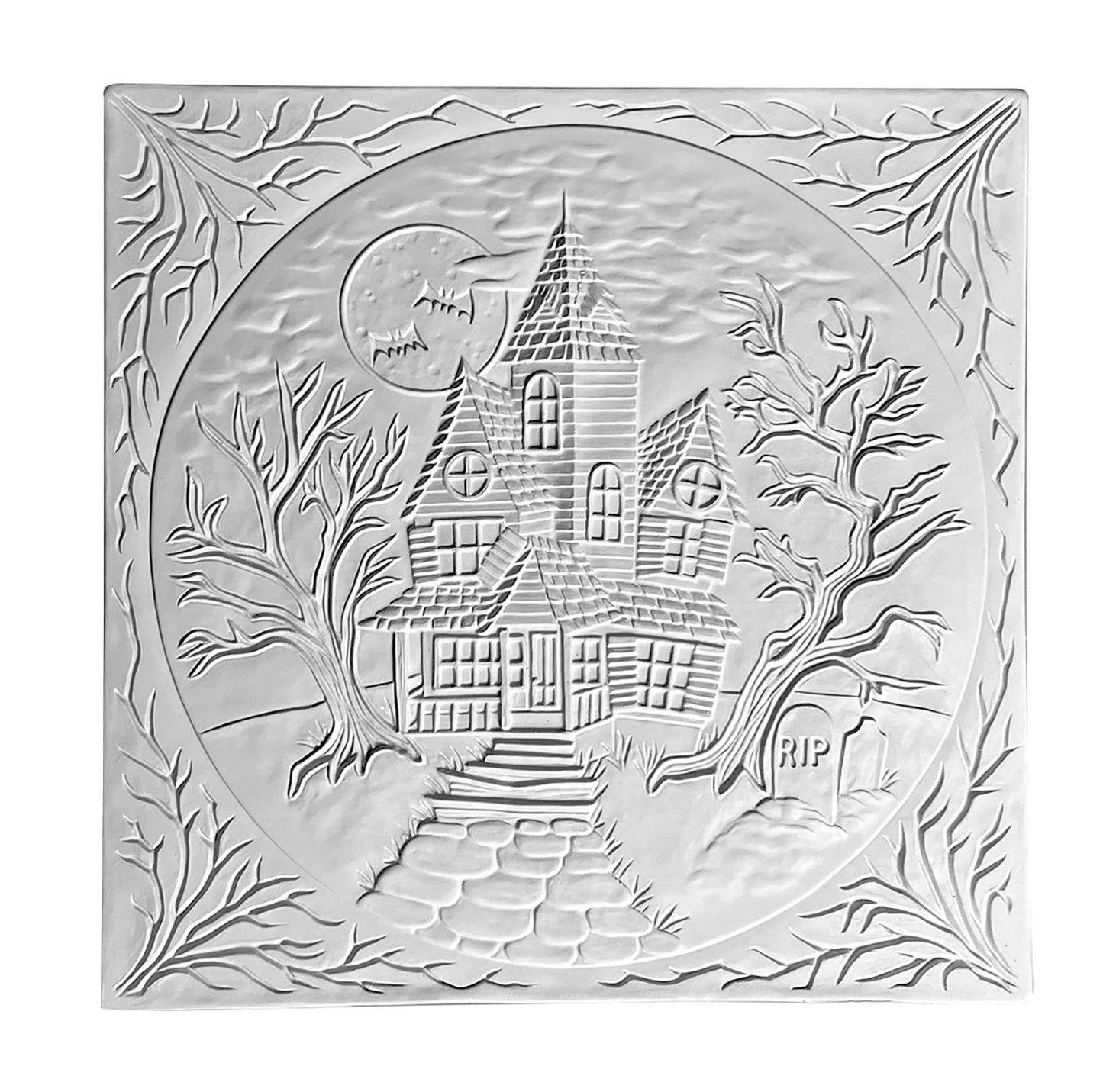 DT46 Haunted House Texture Mold - 12x12in Creative Paradise Inc Ceramic Glass Mold