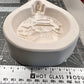 LF249 Round Snowman Flakes Ornament by Creative Paradise Inc Fusible Ceramic Molds