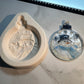 LF249 Round Snowman Flakes Ornament by Creative Paradise Inc Fusible Ceramic Molds