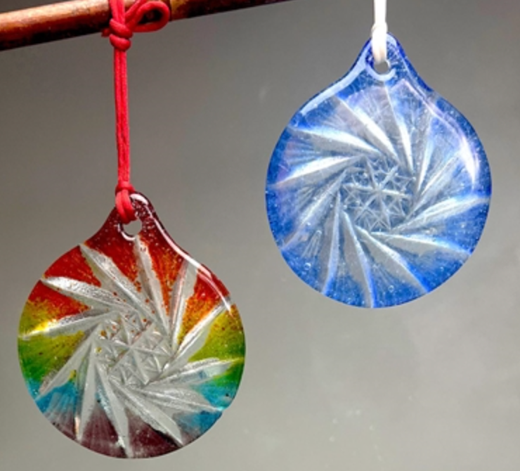 LF247 Round Crystal Ornament by Creative Paradise Inc Fusible Ceramic Molds