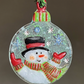 LF249 Round Snowman Flakes Ornament by Creative Paradise Inc Fusible Ceramic Molds