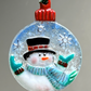 LF249 Round Snowman Flakes Ornament by Creative Paradise Inc Fusible Ceramic Molds