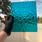 RARE Wavolite Aqua Blue Kokomo Art Glass Non Fusible Sheet Glass - Stained Glass and Mosaics ONE size 9.5 x 8+ inches