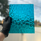 RARE Wavolite Aqua Blue Kokomo Art Glass Non Fusible Sheet Glass - Stained Glass and Mosaics ONE size 9.5 x 8+ inches