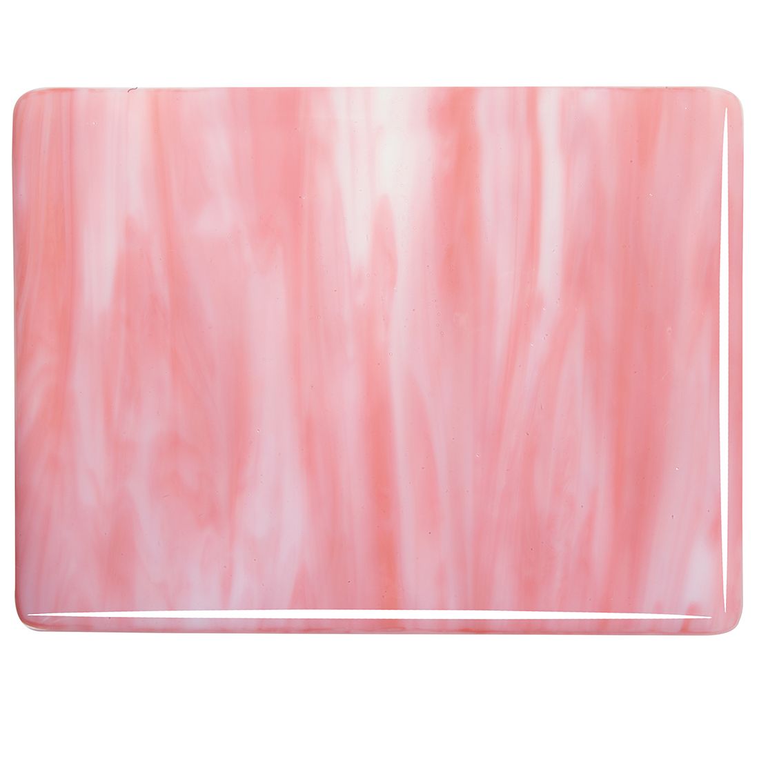 Bullseye Glass - 2305 - Salmon Pink Opal & White Opal Streaky 90coe