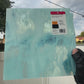 2218 Aqua Blue White Streaky Bullseye Glass - 90 coe Fusible Stained Glass Mosaic Jewelry