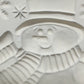 LF249 Round Snowman Flakes Ornament by Creative Paradise Inc Fusible Ceramic Molds