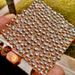 Pearl Square Jewel 30, 40, & 50mm Square Trichroic Iridescent