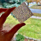 Pearl Square Jewel 30, 40, & 50mm Square Trichroic Iridescent