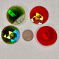 40mm Jewel- Round Faceted Trichroic Irid - In Stock to Quickly Ship