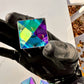 Trichroic Irid Pyramid Prism Faceted Squares 18mm & 30mm - German Made Glass Jewels