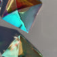 Trichroic Irid Pyramid Prism Faceted Squares 18mm & 30mm - German Made Glass Jewels