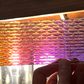 Trichroic Glass Sheet - Waves - Fluorescent Light